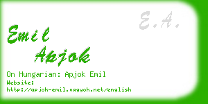 emil apjok business card